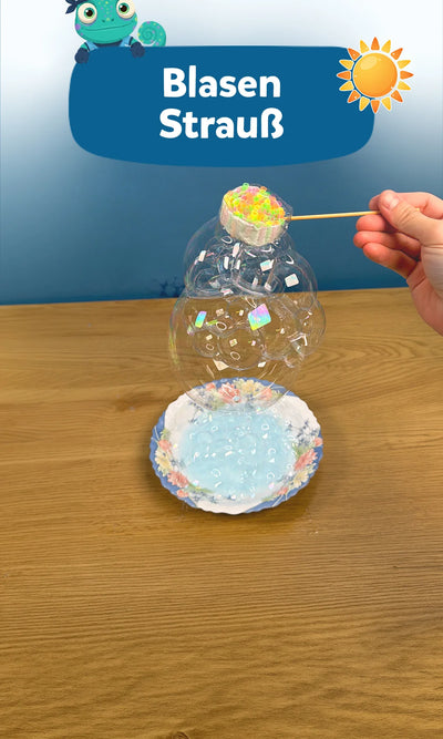 🫧 Blasen Strauß: Seifenblasen Experiment für Kinder