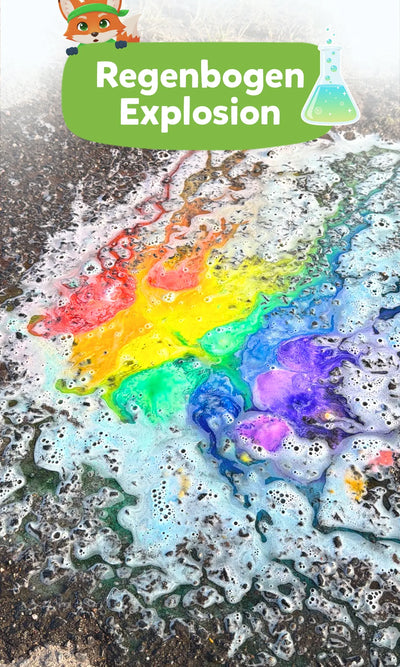 Regenbogen Explosion: Das bunte Chemie Experiment für Kinder