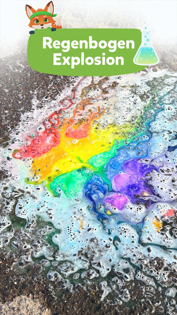 Regenbogen Explosion: Das bunte Chemie Experiment für Kinder