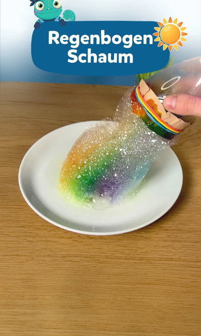 🌈 Regenbogenschaum: Experiment für Kinder
