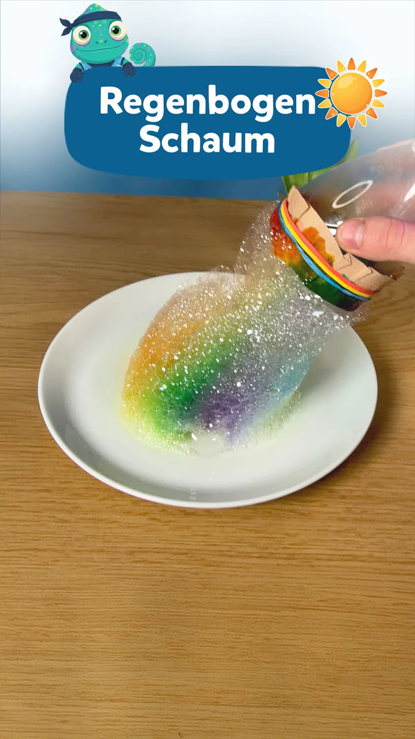 🌈 Regenbogenschaum: Experiment für Kinder