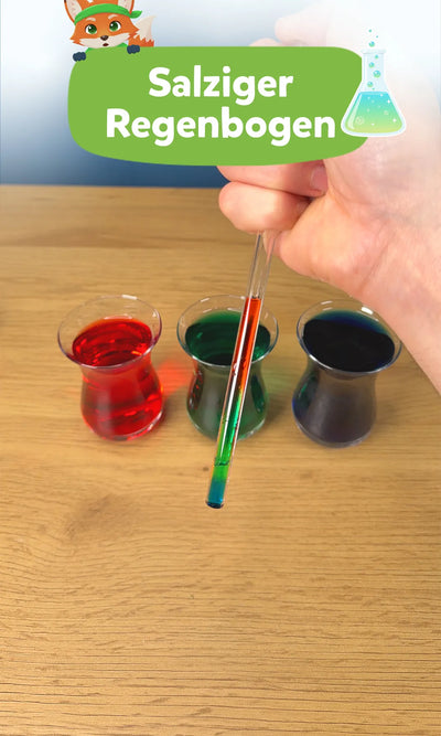 Salziger Regenbogen: Das bunte Chemie Experiment für Kinder