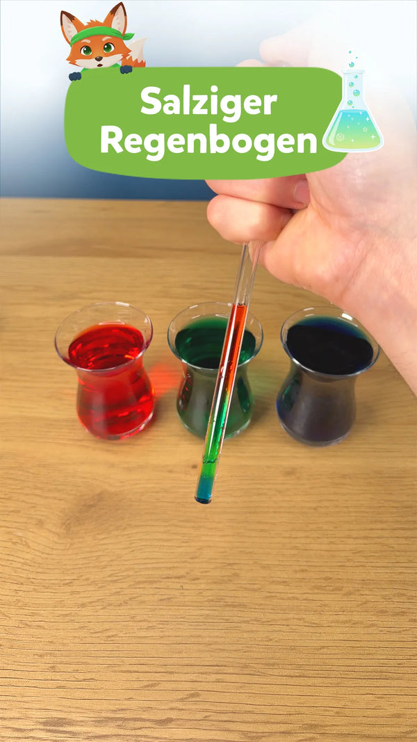 Salziger Regenbogen: Das bunte Chemie Experiment für Kinder
