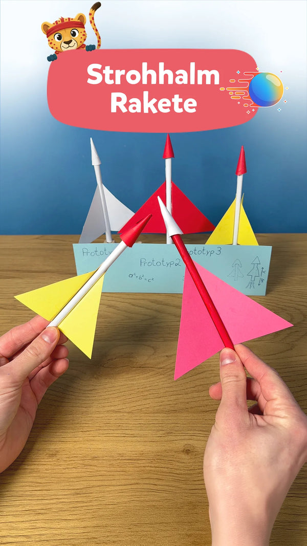 🚀 Strohhalm Rakete: Experiment für Kinder