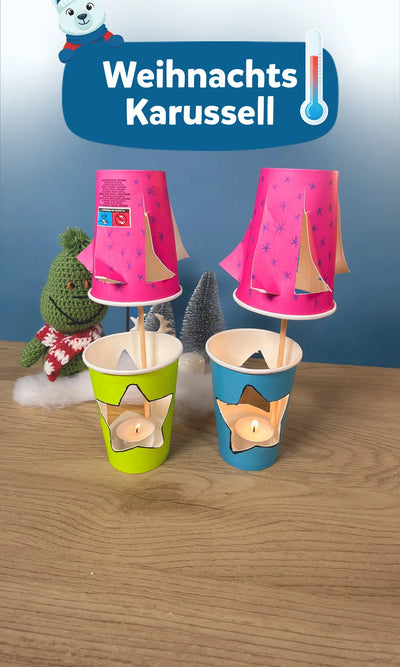 ❄️ Weihnachtskarussell: Experiment für Kinder